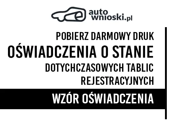 Oświadczenie o dacie sprowadzenia pojazdu z zagranicy Strachówka 2026 druk wzór formularz pdf doc word Oświadczenie o stanie/wyglądzie tablic rejestracyjnych w przypadku zachowania dotychczasowego numeru rejestracyjnego Strachówka 2026 druk wzór formularz pdf doc word