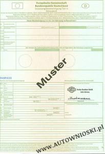 Zulassungsbescheinigung teil 2 - dowód rejestracyjny (część 2) - Niemcy