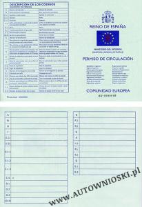 Dowód rejestracyjny (Certificate of registration, Certificat d'immatriculation, Carta di circola)