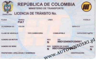 Dowód rejestracyjny (Certificate of registration, Certificat d'immatriculation, Carta di circola)