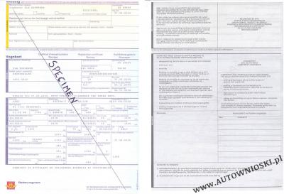 Dowód rejestracyjny (Certificate of registration, Certificat d'immatriculation, Carta di circola)