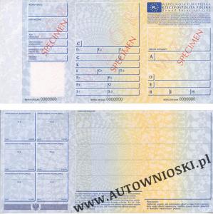 Dowód rejestracyjny (Certificate of registration, Certificat d'immatriculation, Carta di circola)