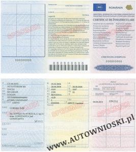 Dowód rejestracyjny (Certificate of registration, Certificat d'immatriculation, Carta di circola)