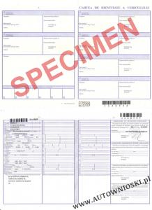 Karta identyfikacyjna pojazdu (Vehicle Identity Card)