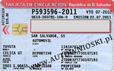 Dowód rejestracyjny (Certificate of registration, Certificat d'immatriculation, Carta di circola)