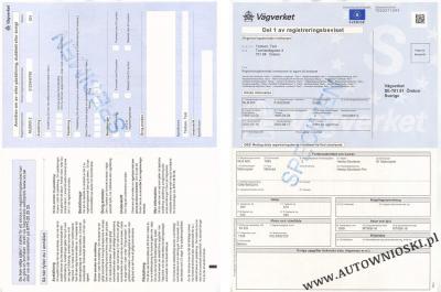 Dowód rejestracyjny - Część 1 - (Certificate of registration, Certificat d'immatriculation, Carta di circola)