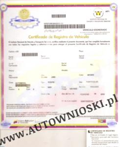 Dowód rejestracyjny (Certificate of registration, Certificat d'immatriculation, Carta di circola)