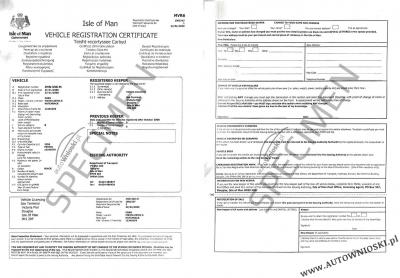 Dowód rejestracyjny (Certificate of registration, Certificat d'immatriculation, Carta di circola)